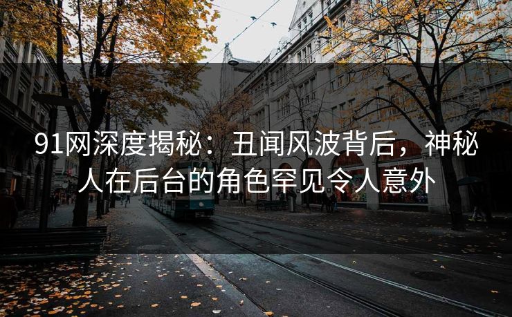 91网深度揭秘：丑闻风波背后，神秘人在后台的角色罕见令人意外