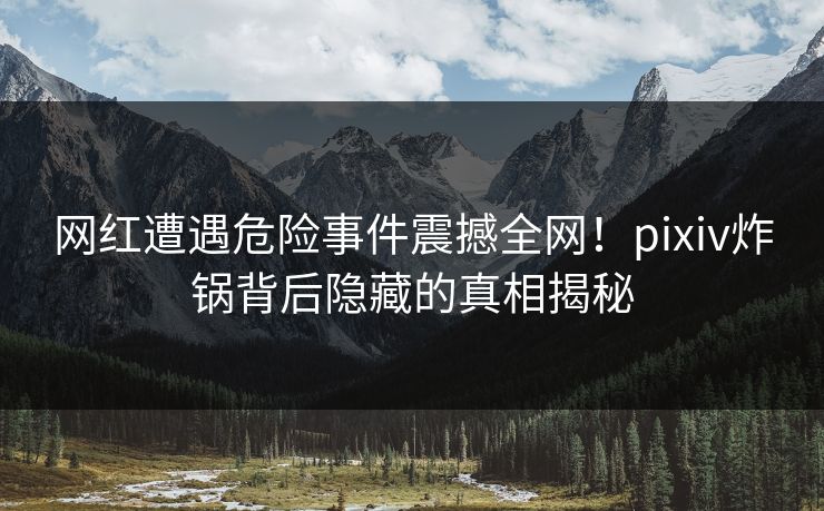 网红遭遇危险事件震撼全网！pixiv炸锅背后隐藏的真相揭秘